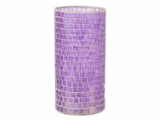 Paris prix - vase design "mosaïque ronde" 30cm mauve