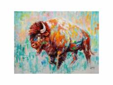 Peinture sur toile effet brillant - bison 80687214