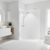 Schulte - Panneau mural Blanc, revêtement pour douche et salle de bain, DécoDesign couleur Lot de 2 panneaux muraux: 90 x 210 cm + 120 x 210 cm