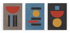 Set de 3 toiles 60x40 impression formes géométriques