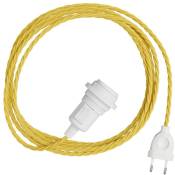 Snake Twisted poiur abat-jour -Lampe plug-in avec câble textile tressé 3 Mètres - TM10 - TM10