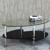 Table basse verre trempé avec design exclusif contemporain