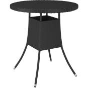 Table de jardin Noir 70x70x73 cm R�sine tress�e