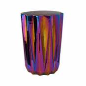 Tabouret Oily Folds / Céramique iridescente - Ø32 x H45 cm - Pols Potten multicolore en céramique