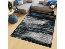 Tapiso maya tapis salon moderne moucheté gris noir bleu fin 250 x 300 cm Z905B BLACK 2,50-3,00 MAYA PP EYM