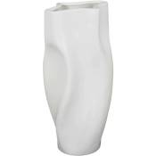 Vase moderne en céramique 14.5 x 12 x 29.5 cm - Blanc