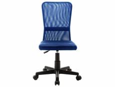 Vidaxl chaise de bureau bleu 44x52x100 cm tissu en
