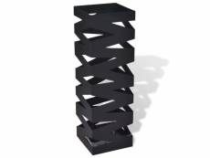 Vidaxl noir carré porte-parapluie stockage pour cannes bâtons acier 48,5 cm 242469