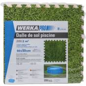 Werka Pro - Dalle pour piscine imprimé gazon 50x50cm