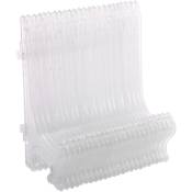 12Pcs / Set Chevalets en Plastique Transparent Porte-assiettes
