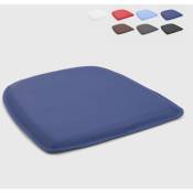 Ahd Amazing Home Design - 4 coussins rembourrés en similicuir chaise Lix intérieur et extérieur 32x32 fix Couleur: Bleu