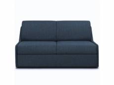 Canapé lit ristretto express compact 140cm matelas 16cm tissu tweed bleu nuit 20100888893