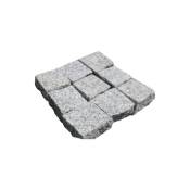 Capri - Pavé Granit Rauma 10x10cm, ép.6cm - Blanc,