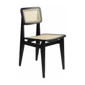 Chaise en cannage et bois de chêne noir C-Chair -