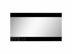 Columbus alyssa - miroir longueur 150cm laqué brillant blanc et noir