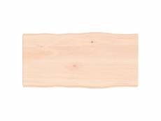 Dessus de bureau 80x40x4 cm bois de chêne massif non traité