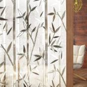 Film de confidentialité pour fenêtre givré Film statique en bambou décoratif pour la maison, 45 x 400 cm