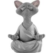 Fortuneville - Bouddha Chat Statue-Happy Chat Bouddha,