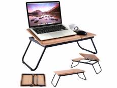 Giantex table de lit pliable table portable pour ordinateur laptop stand support pour ordinateur portable