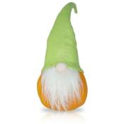 Gnome Avec Chapeau 234044 vert et orange de 46 Cm en