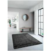 Hellocarpet - Tapis moderne shaggy rayé Harlowton Gris 160x230 - Gris