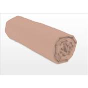 Home Linge Passion - Drap housse uni 100% coton - Bonnet 25cm - Rose - 140x190 cm - Rose