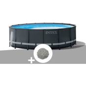 Kit piscine tubulaire Intex Ultra xtr Frame ronde 5,49
