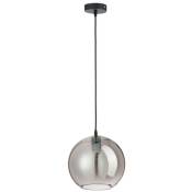 Lampe suspension boule verre argenté Liath h 210 cm