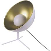Lampe trépied en métal Cinéma - h. 45 cm - Diam. 31 x 45 - Blanc