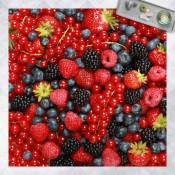 Micasia - Tapis en vinyle - Fruity Wild Berries - Carré 1:1 Dimension HxL: 40cm x 40cm