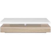 Miliboo - Table basse design laquée blanc brillant