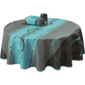 Nappe Anti-taches Astrid Turquoise - Ovale 150 x 240