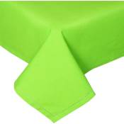Nappe de table rectangulaire en coton unie Citron vert