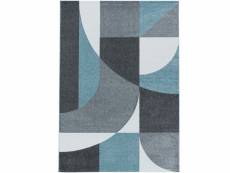 Picasso - tapis géométrique - bleu & gris 160 x 230
