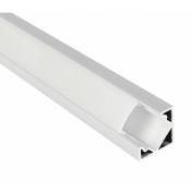 Profilé d'Angle aluminium PA1 pour ruban led 2m blanc