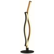Searchlight - Bloom Lampe de table led Swirl, noir avec effet bois