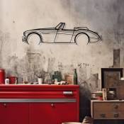 Silhouette de voiture - décoration murale en métal - 120cm - Silhouette de voiture, Œuvre d'Art Iconique rétro et pour la Décoration d'Intérieur de