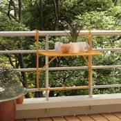 Table de balcon Jaune 60x40 cm Acier
