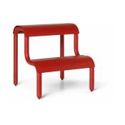 Tabouret en fer rouge coquelicot 34 x 36,2 x 35,7 cm Up Step - Ferm Living