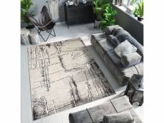 Tapis de salon design moderne breeze tapiso taupe crème gris abstrait 80x150 cm MU48A CREAM 0,80*1,50 BREEZE FVI