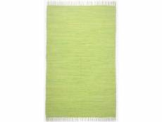 Tapis happy cotton - tissé plat - en coton - réversible - avec taches - vert 160x230 cm