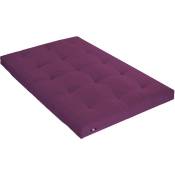Terre De Nuit - Matelas futon aubergine en coton 160x200 - Violet