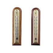 Thermomètre rond en bois Noyer foncé 101436 Moller
