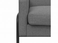 Vidaxl fauteuil gris clair acier et tissu 245522