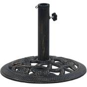 Vidaxl - Socle de parasol Noir et bronze 9 kg 40 cm