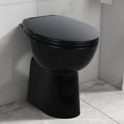 Vidaxl - Toilette haute sans bord fermeture douce 7 cm Céramique Noir