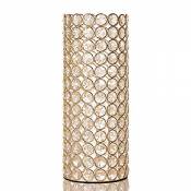 VINCIGANT Bougeoir Cristal Doré, Vase Design Décoratif