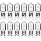 12 pièces G9 Lampes halogènes , ampoules G9 230V 28W 480lm, 2800K blanc chaud, ampoules à capsule dimmable, sans scintillement [Classe énergétique g]