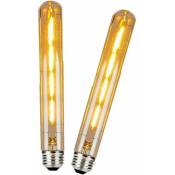 2 Paquets T30 E27 Ampoule led à Long Tube,Edison Retro Vintage Ampoules à Tube Décoratif 4W(Remplacez L'ampoule Halogène à vis de 40W)Lampe led à