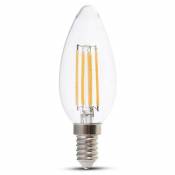 Ampoule led E14 4W Eq 40W filament blanc chaud